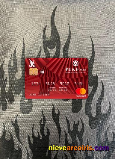 Hong Kong Bank of China mastercard photolook